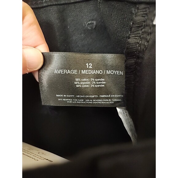 Gloria Vanderbilt Flare Jeans Womens 12 Black Trouser Leg Stretch NEW - Picture 9 of 10